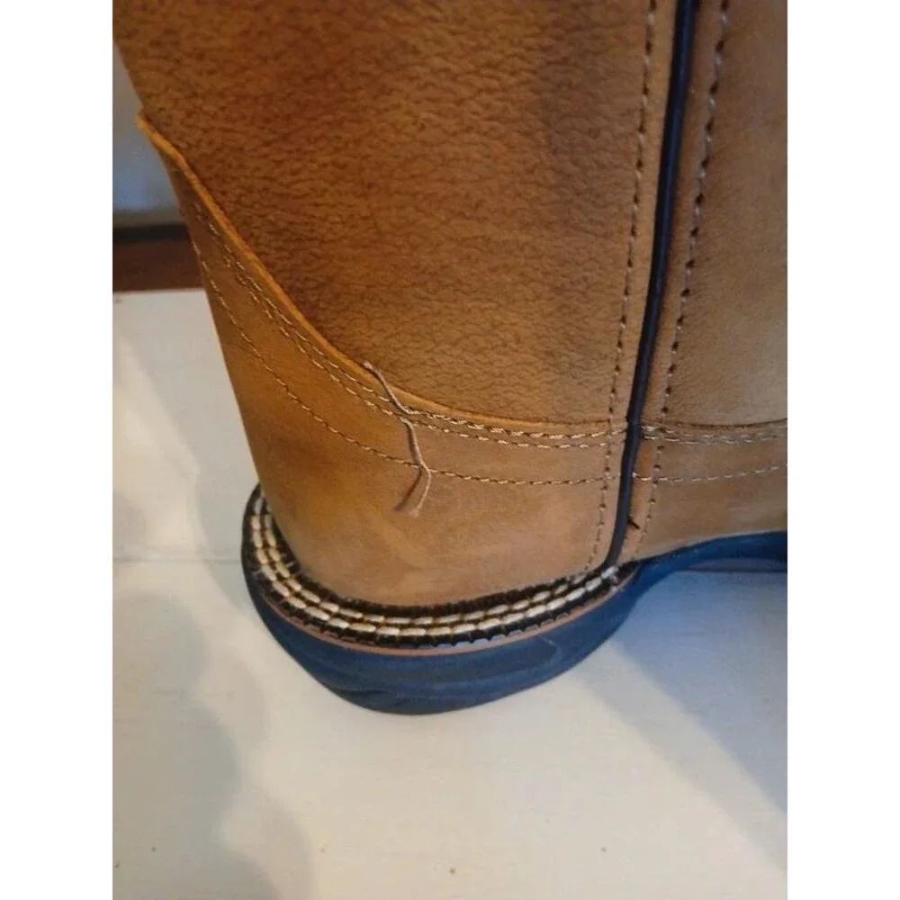 Brazos Men's Cowboy workwear boots 7.5D with usa flag front